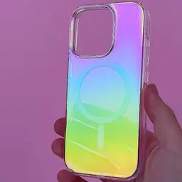 Чохол TPU Galaxy Sparkle (MagFit) для Apple iPhone 15 (6.1) Chroma+Glitter - мініатюра 3