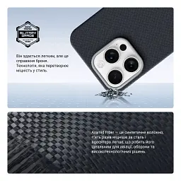 Чохол ArmorStandart BlackIcon Aramid Plain MagCase для Apple iPhone 16 Pro Max Black - мініатюра 4