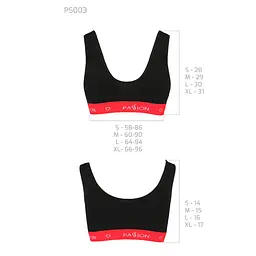 Спортивний топ на широких бретелях Passion PS003 TOP S, black - мініатюра 6