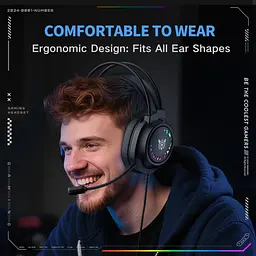 Навушники Onikuma ігрові M-95 Gaming Headset з мікрофоном та RGB підсвіткою для ПК PS4 PS5 Xbox провідні геймерські - мініатюра 3