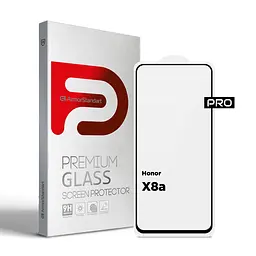 Захисне скло на Honor X8a з олеофобним покриттям, Pro, повне проклеювання, антистатичний і пиловідштовхуючий шар, 9H, самоклеючеся, 2.5D, на весь екран, антистатичний клей, ArmorStandart (ARM69379)