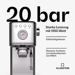 Кавоварка Klarstein SteelPresso Slim (10046327) - мініатюра 2