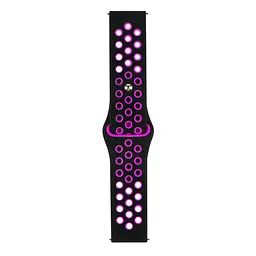 Ремінець Universal Silicone N Sport Samsung/Amazfit/Huawei 20 mm Black Rose (35718_3577902) - мініатюра 2
