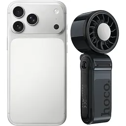 Портативний вентилятор Hoco HX604 handheld folding fan 3000 mAh Navy Blue - мініатюра 4