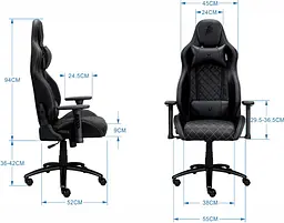 Геймерське крісло 1stPlayer K2 Black [86694] - мініатюра 7