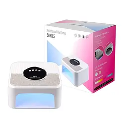 Лампа для манікюру SUN L5 LED+UV оснащена таймером дисплеєм і сенсорним датчиком руху 268 Вт Білий - мініатюра 4