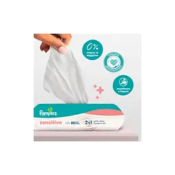 Дитячі вологі серветки Pampers Sensitive 80 шт х 4 пачки (320 шт) (8001841062754) - мініатюра 5