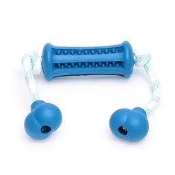 Іграшка для закладки ласощів з мотузкою Derby Rubber Dog Chew Toy Stick, Large Синій - мініатюра 2