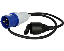 Мережевий фільтр KS EX1M-1S, 3600Вт, 1x32А/250В, 1х16А/230В, 3х1.5мм, IP44, 0.36кг, 1м, чорний (KSEX1M-1S)