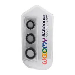 Набір ерекційних кілець Wooomy Babooom cockring set, 3 розміри, відмінно тягнуться - мініатюра 3