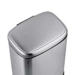Відро для сміття з плавним закриттям прямокутне Mixxus Premium Style-TC0305 SS Color 5л нержавіюча сталь MI7060, Нержавіюча сталь - мініатюра 3