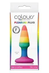 Анальна пробка Colours Pleasure Small Plug 11.5 см (райдужний) - мініатюра 2