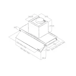 Вбудована витяжка Elica BOX IN IX/A/60 - мініатюра 3
