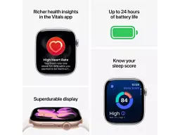 Смарт-годинник Apple Watch Series 11 GPS + Cellular 42mm Slate Tit. Case w. Slate Link Bracelet (MF9K4+MXMD3) - мініатюра 6
