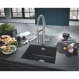Мийка для кухні Grohe 457 x 406 мм, Granite Black (31653AP0) - мініатюра 4