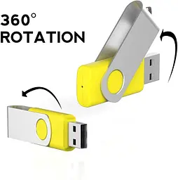 Aiibe Упаковка з 5 64 ГБ USB флеш-накопичувачів, 64 ГБ флеш-накопичувачів, що обертається USB-пам'яті USB 2.0 Pen Drive - мініатюра 2