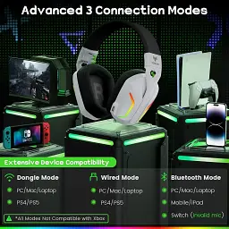 Bluetooth-навушники WESEARY WG1, бездротова ігрова гарнітура 2,4 ГГц з мікрофоном для PS5/PS4/PC/Switch/Mac - мініатюра 4