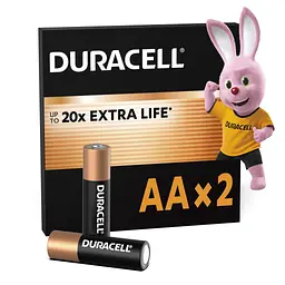 Батарейка Duracell AA лужні 2 шт. в упаковці (5000394058163 / 81551267) - мініатюра 2
