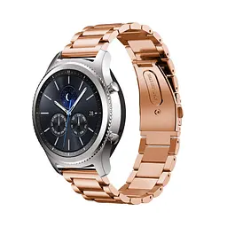 Металевий ремінець Watchbands Stainless Premium для Samsung Gear S3 Samsung Galaxy Watch 46mm Silver - рожево-золотий (WB006METALROSEGOLD) - мініатюра 2