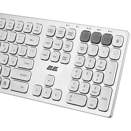 Клавіатура бездротова 2E KS270 Silver/White (2E-KS270WBWH_UA) - мініатюра 2