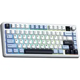 Клавіатура Aula F75 MAX Wireless/Bluetooth UA White/Blue (6978080501158) [161708] - мініатюра 3