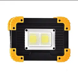 LED Прожектор акумуляторний COB 20Вт світлодіодний ліхтар 5 режимів з функцією Power Bank UKC 812