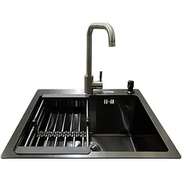Комплект мийка + змішувач Romzha Arta U-450S BL (B) - мініатюра 2