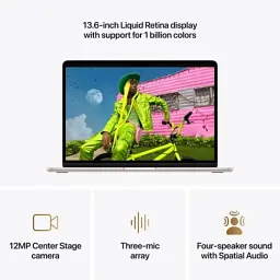 Ноутбук Apple MacBook Air 13 M5 A3449 Starlight (MDHD4UA/A) - мініатюра 5