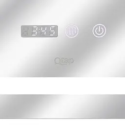 Дзеркало Qtap Mideya 800x800 з LED-підсвічуванням Touch, з антизапотіванням, з годинником, диммером яскравості QT2078NCF8080W - мініатюра 6