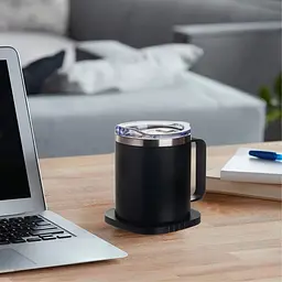 Чашка TheGeneral ThermoHub з підігрівом бездротовою зарядкою та LED індикатором 15W 330 мл чорна (40021321-01) - мініатюра 5