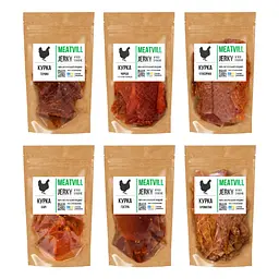 Джерки мiкс курячий 6 в 1 крафт 300г - мініатюра 1