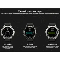 Смарт-годинник тактичний Kospet Tank T3 ULTRA Silver (KTT0003US) - мініатюра 6