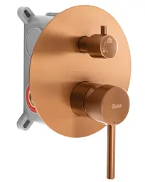 Душова система Rea Lungo brushed copper + BOX прихованого монтажу REA-P8809, Теплий захід сонця - мініатюра 2