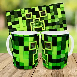 Набір дитячий Майнкрафт Кріпер "Minecraft" рюкзак 36х27см сумка-бананка, кружка з принтом для хлопчика (01560) - мініатюра 9