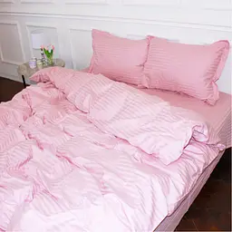 Постільна білизна MirSon Satin Stripe 30-0007 Pink 160х220 полуторний Євро (2200005249864) - мініатюра 3