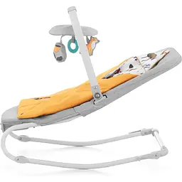 Шезлонг-гойдалка Kinderkraft Felio 2 Forest Yellow сірий з жовтим KBFELI20YEL0000 (00-00305173) - мініатюра 2