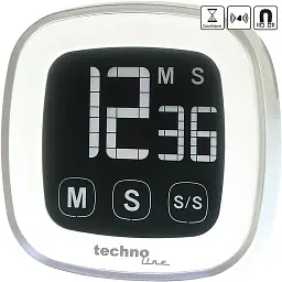 Таймер кухонний Technoline KT400 Magnetic Touchscreen White (KT400) - мініатюра 4