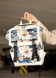 Жіночий рюкзак Sambag Aura білий з принтом "Blue Flowers" 39 х 29 х 13 см (24551725) - мініатюра 5
