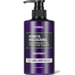 Поживний кондиціонер з медом та олією макадамії Honey & Macadamia Treatment Earl Grey Musk Kundal 500 мл