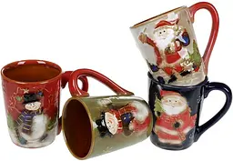 Кухоль керамічний "Новорічні друзі" Bona 12х8.5х10.5 см kuh0009755 - мініатюра 3