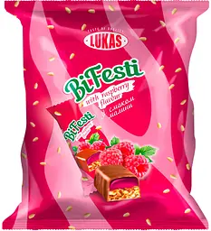 Цукерки Lukas BiFesti глазуровані грильяжно-желейні зі смаком малини 1 кг - мініатюра 2