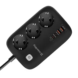 Мережевий фільтр GaN3 Pro, 3 розетки, 2 м, Black ColorWay teh0028200 - мініатюра 4