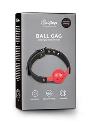 Кляп Easy Toys Ball Gag Plastic Gag With Air Holes 4.5 см червоний - мініатюра 4
