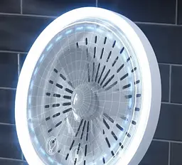 Настільне косметичне дзеркало з LED підсвічуванням та вентилятором Beauty Breeze Mirror білий - мініатюра 7