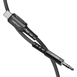Аудіо кабель Aux Acefast C1-08 (Type-C to AUX 3.5mm) (1m) Black - мініатюра 2
