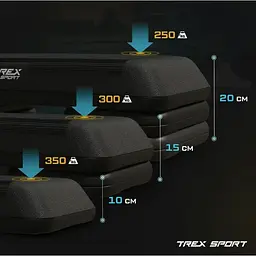 Степ платформа Trex Sport TX-038PAS до аеробіки 3-рівнева чорна - мініатюра 9