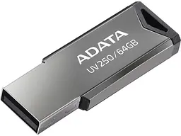 USB флеш накопичувач ADATA 64 GB UV250 Metal Black USB 2.0 (AUV250-64G-RBK) - мініатюра 3