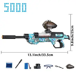 Бластер shoot Splatter Gel Ball 5000 шт. гель кульок з бризками blue - мініатюра 2