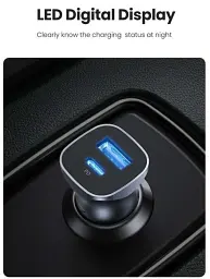Зарядний пристрій для авто Ugreen CD130 30W PD QC4.0 PPS Grey (40858) - мініатюра 8