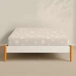 Простирадло на резинці фланель 160х200х30 SNOWFLAKES LATTE COSAS (4822052475911) - мініатюра 2